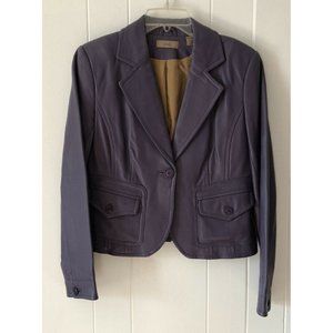 i.e. Relaxed Purple 100% Leather Jacket